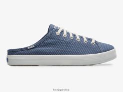 キックスタート ミュール キャンバス ストライプ スリッポン スニーカー ZDPZ6045 Keds 女性 青 履物