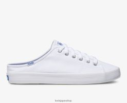 キックスタート ミュール キャンバス スリッポン スニーカー ZDPZ6011 Keds 女性 白 履物
