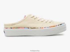 キックスタートミュールラフィア ZDPZ6054 Keds x Rifle Paper Co. 女性 自然 履物