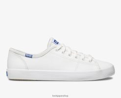 キックスタートレザースニーカー ZDPZ6091 Keds 女性 白青 履物