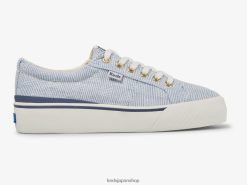 ジャンプ キック デュオ キャンバス クロスハッチ スニーカー ZDPZ60157 Keds 女性 青 履物