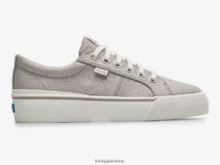 ジャンプ キック デュオ テキスタイル メタリック スニーカー ZDPZ60200 Keds 女性 銀 履物