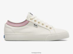ジャンプキック リブニットカラー スクエアスニーカー ZDPZ60190 Keds 女性 ホワイトマルチ 履物