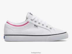 ジャンプキック リブニットカラースニーカー ZDPZ60192 Keds 女性 ホワイトピンク 履物