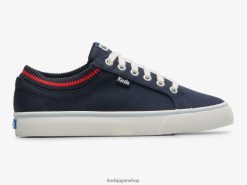 ジャンプキック リブニットカラースニーカー ZDPZ60194 Keds 女性 ネイビーレッド 履物