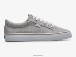 ジャンプキックテキスタイルリニアスタティックスニーカー ZDPZ60205 Keds 女性 グレー 履物