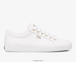 ジャンプキックレザースニーカー ZDPZ6084 Keds 女性 白金 履物