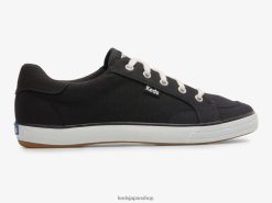 センターIII キャンバススニーカー ZDPZ6077 Keds 女性 黒 履物