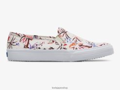 ダブルデッカー アイランド プリント スリッポン スニーカー ZDPZ6021 Keds 女性 グレーピンク 履物