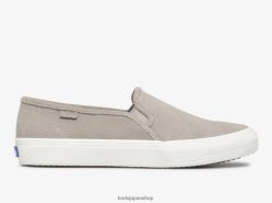 ダブルデッカー パーフ スエード スリッポン スニーカー ZDPZ6044 Keds 女性 グレー 履物