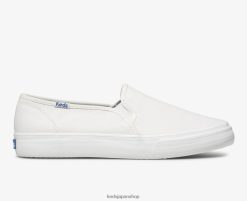 ダブルデッカー レザー スリッポン スニーカー ZDPZ6028 Keds 女性 白 履物