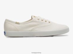 チャンピオン キャンバス ドット プリント スニーカー ZDPZ60209 Keds 女性 白金 履物