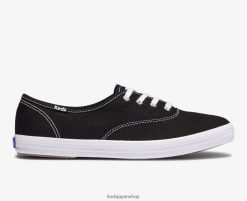 チャンピオンfeat.オーガニックコットンスニーカー ZDPZ60109 Keds 女性 黒 履物