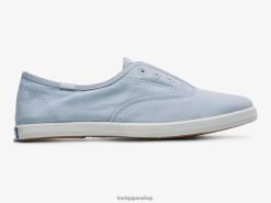 チラックス ウォッシャブルツイル スリッポン スニーカー ZDPZ6060 Keds 女性 ライトブルー 履物