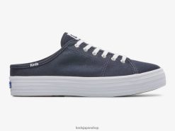 トリプル キック ミュール キャンバス スリッポン スニーカー ZDPZ6049 Keds 女性 海軍 履物