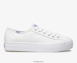 トリプルキックレザースニーカー ZDPZ60134 Keds 女性 白 履物