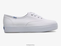 プラットフォームキャンバススニーカー ZDPZ6087 Keds 女性 白 履物