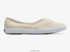 ミニドットプリントスリッポンスニーカー ZDPZ609 Keds 女性 黄褐色白 履物
