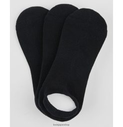 ローカットクッションライナーソックス 3 足組 ZDPZ60218 Keds 女性 黒 アクセサリー